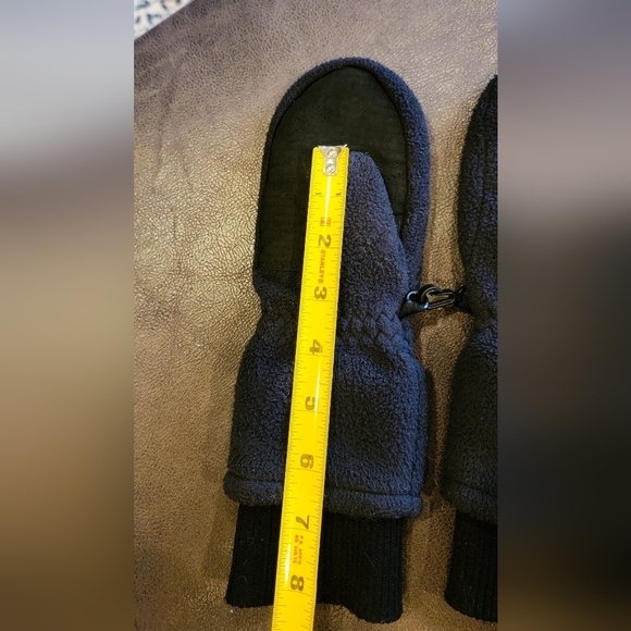 Kids Lands End Black Fleece Mittens - Picture 3 of 5